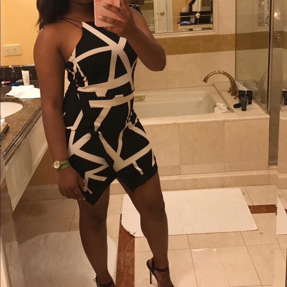 Black and white dress